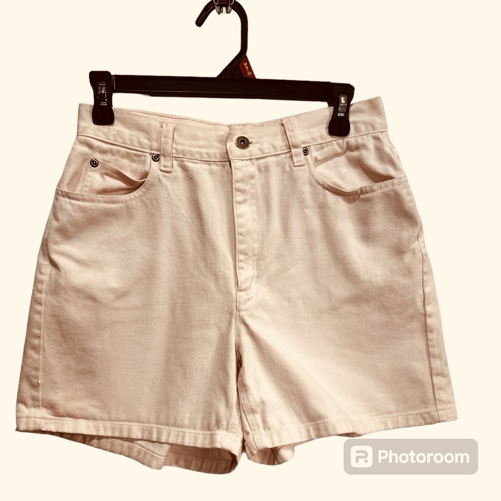 Liz Claiborne Liz Wear Jeans pale pink denim shorts size 10 Petite